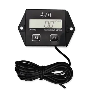 Waterproof Digital Engine Tach Hour Meter Tachometer Gauge Engine RPM LCD Display For Motorcycle Motor Stroke Engine Car Boat