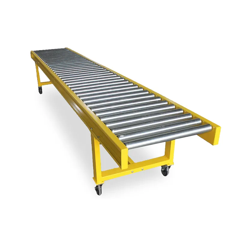 Accumulative Stainless Steel Roller Conveyor With Motor Sprocket Driven Conveyor Belt For Furniture Factory