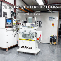 Machine de fraisage manuelle PARKER pour copier les trous de serrures de fenêtres en PVC, aluminium, UPVC avec composant moteur central
