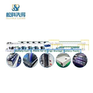 Ligne d'assemblage de modules de batteries lithium-ion cylindriques semi-automatiques de grande taille pour le stockage d'énergie industriel et commercial - Product Image 1