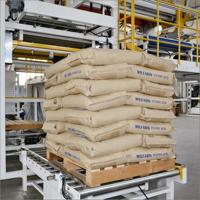 Palettiseur de sacs de haute performance, machine de palettisation automatique robuste pour sacs tissés en PP et sacs en papier kraft