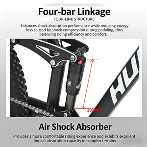 Bicicleta de Montaña <span class=keywords><strong>MTB</strong></span> de Aluminio con Suspensión Completa, 27.5/29 Pulgadas, 10 Velocidades, Eje Pasante M4100, Frenos de Disco Hidráulicos, Cómoda, Ligera, Todoterreno - Product Image 5