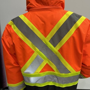 X trở lại khả năng hiển thị cao lạnh dày mùa đông không thấm nước ấm phản quang an toàn quần áo đường giao thông máy bay ném bom hoodie Áo khoác - Product Image 5