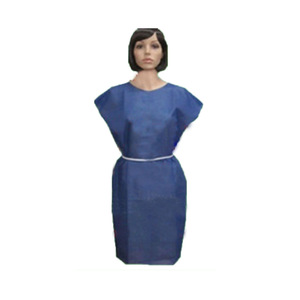 Bata de paciente desechable sin mangas de media longitud de 30g, azul y negra, para <span class=keywords><strong>examen</strong></span> médico hospitalario, al por mayor - Product Image 3