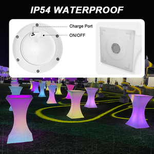 Colorfuldeco RGB a batteria modificabile a colori-tavolo da bistrot in plastica da esterno ricaricabile-per <span class=keywords><strong>hotel</strong></span> KTVs Wine cantine club - Product Image 3