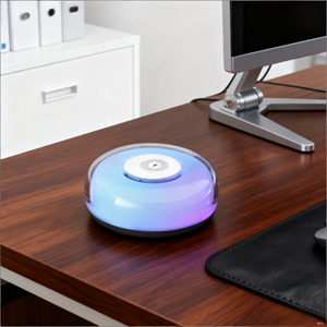 Productos digitales Cargador de bobina independiente Carga móvil rápida Lámpara de respiración elegante Cargador inalámbrico con LED táctil - Product Image 1