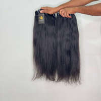 Lot de mèches de cheveux naturels bruts indiens de temple, ondulés, alignés dans le sens des cuticules, tissage de cheveux vierges indiens de temple