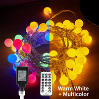 Guirlande lumineuse LED extérieure IP44, 20m, lumières féériques pour camping, décoration de baldaquin, lumières sphériques