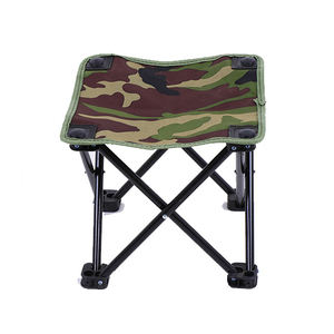 เก้าอี้แคมป์ปิ้งพับได้ทำจากเหล็กน้ำหนักเบา,เก้าอี้ตกปลาลายพรางสำหรับแคมป์ปิ้งชายหาด - Product Image 3