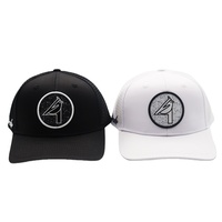 Casquette Trucker de Haute Qualité à 6 Panneaux en Maille avec Patch Tissé Cercle Blanc pour Extérieur