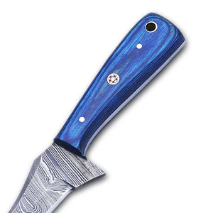 Couteau de chasse en acier Damas avec logo personnalisé OEM, manche en acier Damas, lame multifonctionnelle de survie en plein air - Product Image 4