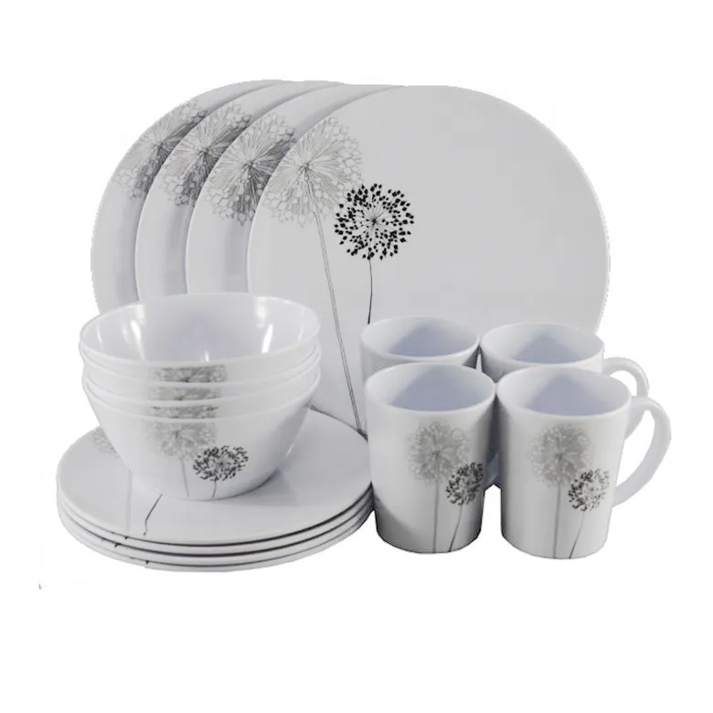 Custom Design 16Pcs Melamine Serviezen Set Servies Voor 4 Mensen