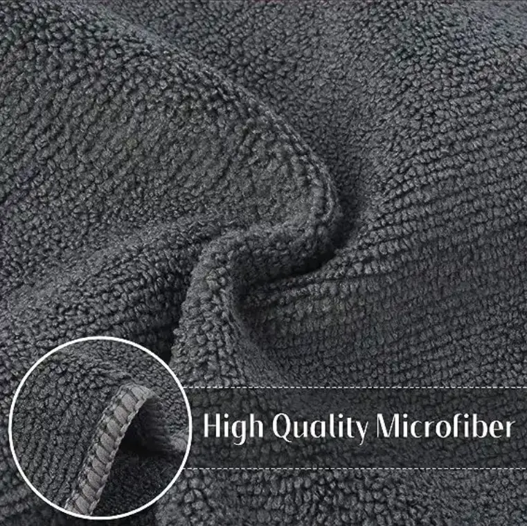 Handuk mikrofiber ramah lingkungan, handuk 16x16 200gsm 300gsm kain pembersih dapur dapat digunakan kembali untuk kendaraan menyerap Microfiber mobil