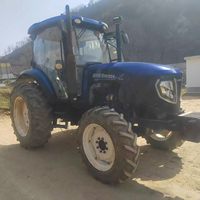 Tracteur à roues Lovol 1204 d'occasion 2024, 120 CV, 4x4, moteur diesel Weichai 4 cylindres, boîte de vitesses PTO 540/1000 tr/min, état d'origine, en bon état de fonctionnement