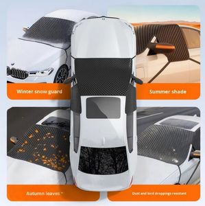 Oxford trois fenêtres Six sangles voiture <span class=keywords><strong>pare</strong></span>-brise avant couverture de <span class=keywords><strong>neige</strong></span> Anti-gel Anti-gel hiver demi-couverture trois couches épaissie - Product Image 4