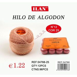 Filo di Cotone Ilan N12 Cor 25, Set di 12 Fili da Cucito - Product Image 3
