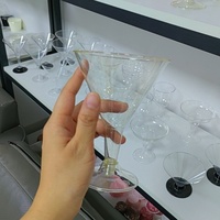 Verre à cocktail jetable en plastique PS Tengqun, 180 ml/6 oz, verre à vin rouge haut pour fêtes, vente en gros usine