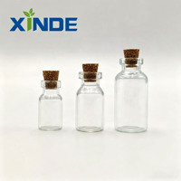 Bouteilles en verre transparent XINDE avec bouchons en liège, petits pots en verre pour chocolats, bonbons, cadeaux de fête, mariage, bouteilles à vœux personnalisables