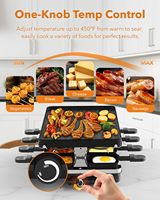 Gril de table électrique CE pour le marché européen, 8 plateaux, 2-en-1, barbecue coréen, plaque de cuisson antiadhésive, contrôle de température réglable, surface froide au toucher
