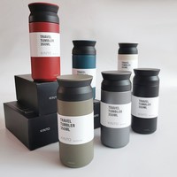 Mug isotherme japonais Kinto portable, double paroi en acier inoxydable, hermétique, droit, pour le sport, les voyages, le café, personnalisable