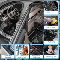 Karpet Mobil KQD Luxury 5-Piece TPE Motif Geometris untuk Mazda CX-8 2023 Anti-Selip Semua Musim Tebal 3-3.5mm Set Lengkap