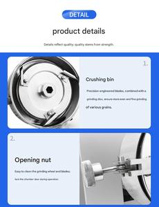 <span class=keywords><strong>Moulin</strong></span> à <span class=keywords><strong>sel</strong></span> et à poivre en acier inoxydable, robuste, électrique, pour le broyage en vrac d'épices dans une usine ou un café - Product Image 6