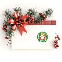 Nouveaux autocollants de décoration de Noël Étiquettes de décoration de cadeau de père Noël Logos personnalisés Autocollants de Noël
