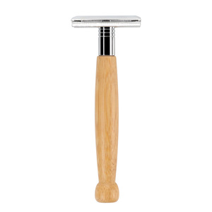 Abeis Biodegradable Single Blade Face Bamboo Safety <strong>Razor</strong> Wooden Handle <strong>Double</strong> <strong>Edge</strong> <strong>Razors</strong> Men Shaver - Product Image 2