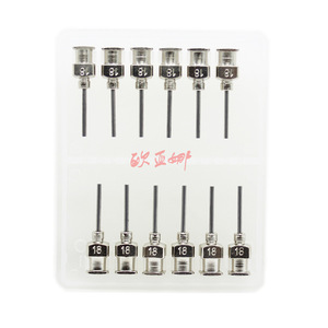 Aguja de acero inoxidable Lamb de 18G para dispensación de adhesivos y aplicación de pegamento UV - Product Image 1