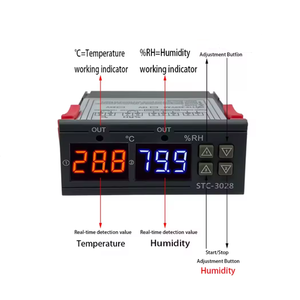 STC-3028 DC 12V 24V AC 110-220Vインテリジェントデジタル温度湿度コントローラ繁殖用インキュベーションモジュール - Product Image 2