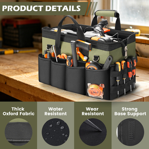 Heavy Duty 16 Pockets <b>Tool</b> Organizer <b>Bag</b> Portable <b>Tool</b> Carry <b>Tote</b> <b>Bags</b> Electrician <b>Tool</b> <b>Bag</b> - Product Image 4