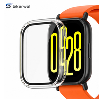 Protection d'écran en verre trempé pour Redmi Watch 6 5 4 Active Lite, coque de protection intégrale à clipser