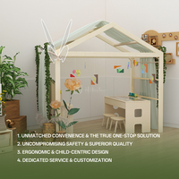 Ensemble table et chaises en bois Hikeylove, inspiré de la conception des salles de classe de Reggio Emilia, avec coins arrondis sécurisés pour la maternelle