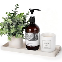 Meilleure vente transfrontalière : Plateau de rangement rectangulaire moderne et minimaliste multifonctionnel pour salle de bain, plat décoratif simple pour bibelots