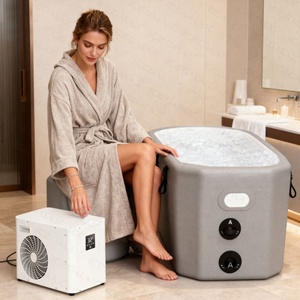 อ่างน้ำเย็นแบบกำหนดเองจากโรงงาน 1 แรงม้า / 2 แรงม้า พร้อมโอโซนและระบบทำความเย็นแบบแช่แข็ง พร้อม Wifi สำหรับนักกีฬาเพื่อการฟื้นฟูสมรรถภาพ - Product Image 3