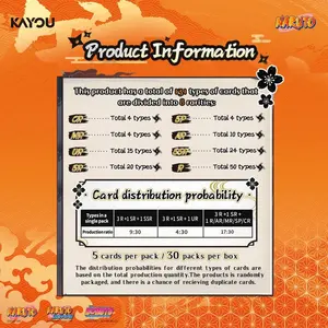 <span class=keywords><strong>NARUTO</strong></span> Blind Box Jogo de Cartas Colecionáveis Personagem de Anime Acessórios Fofos Presente de Aniversário Brinquedo Exquisito Kayou Plástico Papel Smriti - Product Image 6
