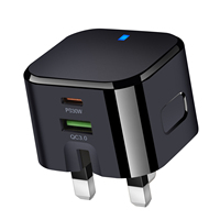 Chargeur pliable OEM d'origine pour le Royaume-Uni, chargeur rapide PD20W, adaptateur secteur USB C, charge rapide pour iPhone Samsung