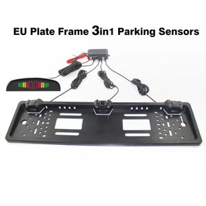 Capteur <span class=keywords><strong>de</strong></span> stationnement Parktronics EU European License Plate Frame Reversing <span class=keywords><strong>Radar</strong></span> avec 3 capteurs - Product Image 2