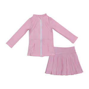 Nessuna tariffa contattaci GLD1381 RTS Boutique occidentale abbigliamento Yoga con cerniera kaki <span class=keywords><strong>manica</strong></span> <span class=keywords><strong>lunga</strong></span> con gonne set abbigliamento ragazza atletica - Product Image 5