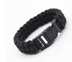 Pulsera Tejida de Cuerda de Paracaídas de Nylon de Siete Hilos Simple - Diseño Creativo Promocional Hecho a Mano para Supervivencia de Emergencia al Aire Libre - Product Image 1