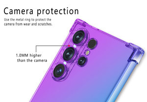 Funda Transparente para S24 Ultra con Esquinas Antigolpes, Bonitas Fundas Protectoras de TPU Suave con Degradado de Color para Samsung <span class=keywords><strong>Galaxy</strong></span> S23 S24 Ultra - Product Image 4