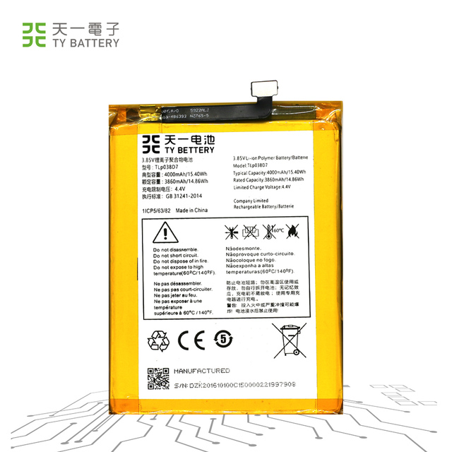 Original Replacement Lithium Mobile Phone Battery TLp038D7 for 2021 3L 2020 5029D 4000mAh 3.85V in Stock