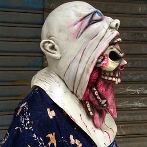 DAMAI Masque de Latex Biochimique Charlie Horreur pour Halloween, Masque Complet Tête de Tueur de Chair, Accessoire de Fête Masquée, Cosplay, Farce - Product Image 2