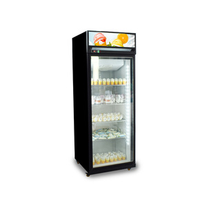 Réfrigérateur commercial vertical à porte vitrée simple, idéal pour la présentation de boissons gazeuses et de sodas - Product Image 4