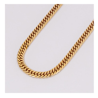 Japanese anniversary shining jewelry curb Chain real gold 18k bracelet