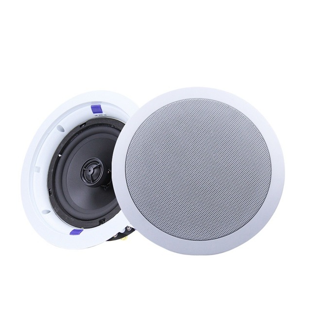 6" Intelligent Corridor Background Music One-Drag-One Power Supply with BT RGB LED Lighting 25W Ceiling Mounted Speaker