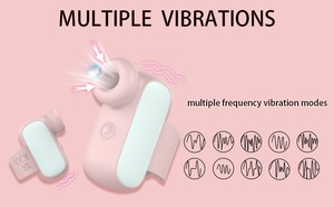 Giocattolo Sexy femminile che stimola il clitoride & capezzoli Mini portatile 10 modalità vibratore vibrante e succhiante - Product Image 6