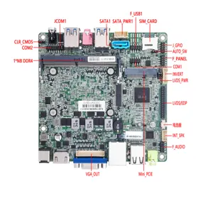 Carte mère ELSKY i3 8Gen.Core i7 CPU RJ45 RAM LVDS EDP M.2 MSATA HD-MI WI-FI USB COM 8G/16G 4K vente en gros carte mère
