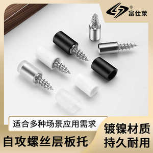 Self Tapping <b>Screw</b> Shelf Support With <b>Nylon</b> Cap For Cabinet Wardrobe Storage Rack Glass Shelf - Product Image 5