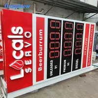 Açık daimi benzin istasyonu reklam pillar ACP pterol fiyat mesaj burcu kurulu pilon dijital fiyat totem tabela